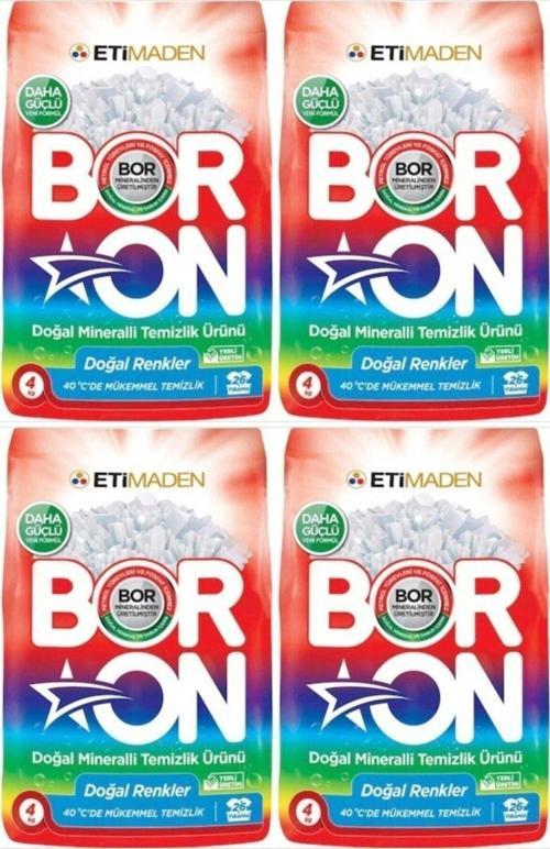 Toz Deterjan Renkli Çamaşırlar Için 4 Kg 4 Adet