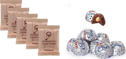 Türk Kahvesi 100 Grx5 Adet & Ülkr Ece Fındıklı Çikolata İkramlık 250 Gr