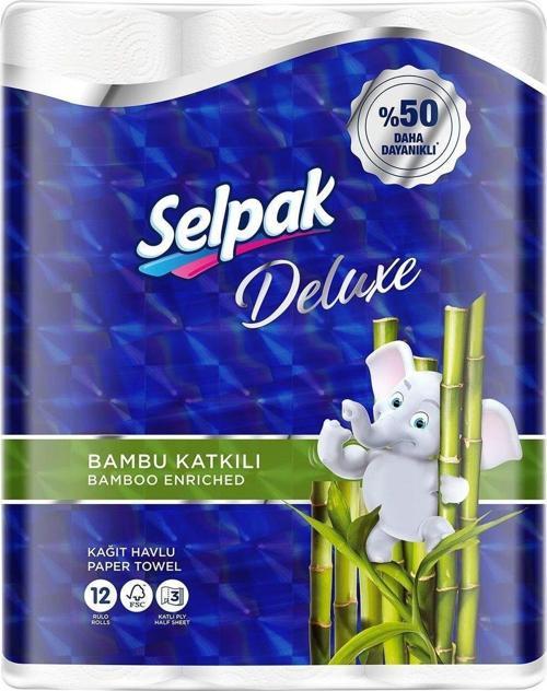 Deluxe Bambu Katkılı Kağıt Havlu 12’Li