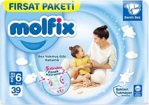 6 Numara Extra Large 15+ Kg 39 Adet Bebek Bezi