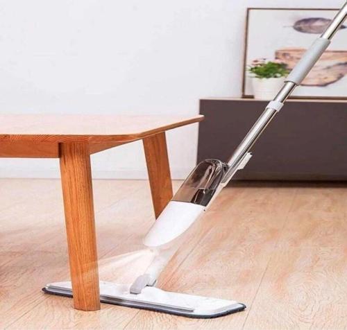 Döner Başlıklı Su Ve Deterjan Hazneli Püskürtmeli Sprey Mop Ev Mutfak Işyeri Paspası
