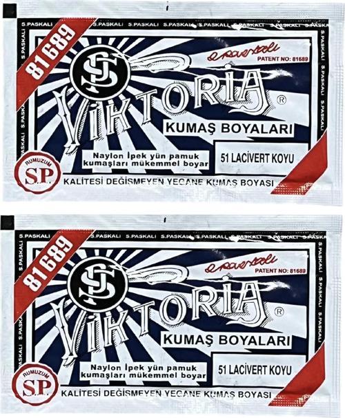 Koyu Lacivert Kumaş Boyası Viktoria 10gr 2Adet