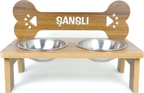 Köpek büyük ırk Mama Standı (18 mmMDF  (1000 ML Çelik) 