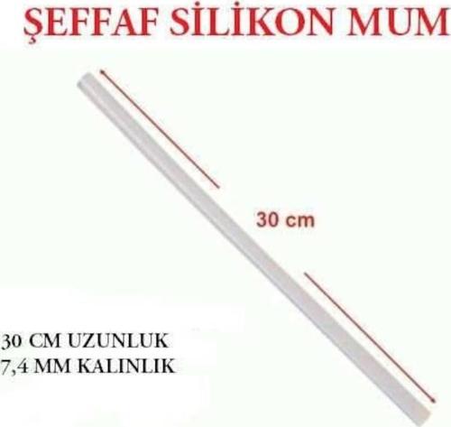 Mum Silikon İnce Ø7mmX30 cm Sıcak Mum Silikon Çubuk Uç 1 Kg (80 Adet)
