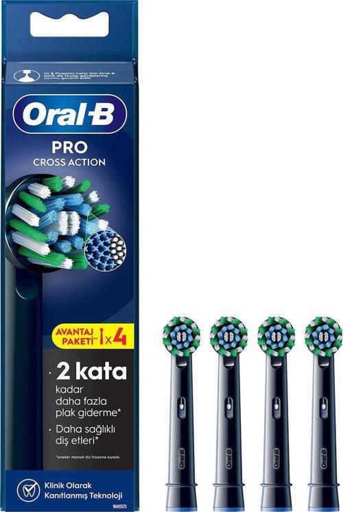 Pro Cross Action X-Filament 4 Adet Siyah Şarjlı Diş Fırçası Yedek Başlığı