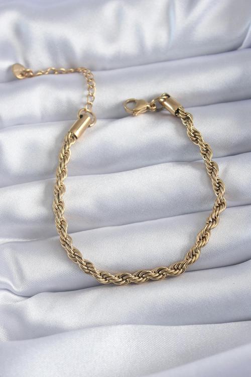 Gold Renk Burgu Model Kadın Bileklik - EBJ241221W30053