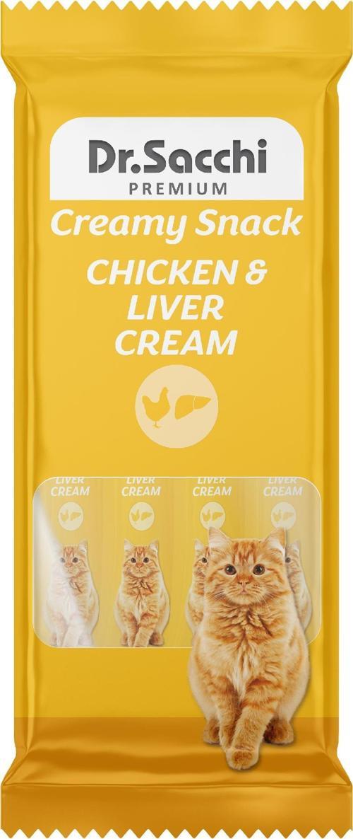 Creamy Snack Chicken&Liver Sıvı Kedi Ödülü 4'Lü Paket