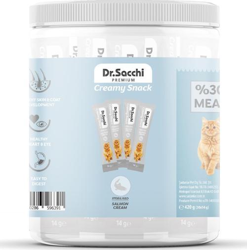 Creamy Snack Sterilised Salmon Sıvı Kedi Ödülü 14gr - 30'Lu Kavanoz