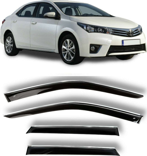 Toyota Corolla Uyumlu 2013 2018 Kromlu Cam Rüzgarlığı Parça