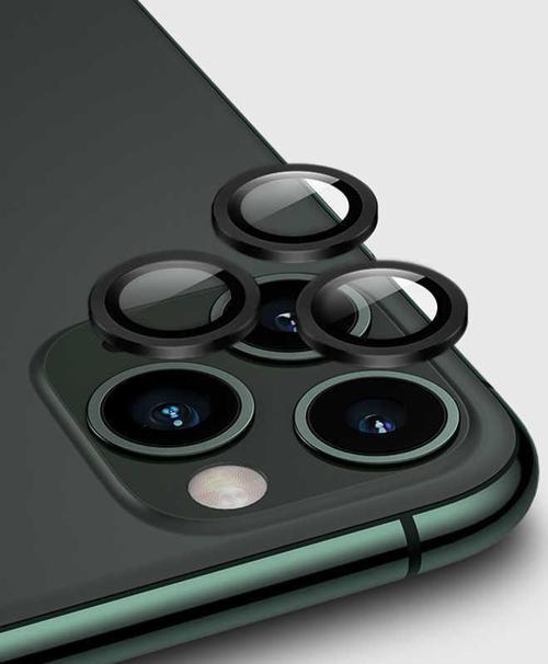 Apple iPhone 12 Pro CL-01 Kamera Lens Koruyucu Siyah