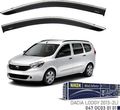 Dacia Lodgy Uyumlu 2013- Kromlu Cam Rüzgarlığı 2'Li Parça