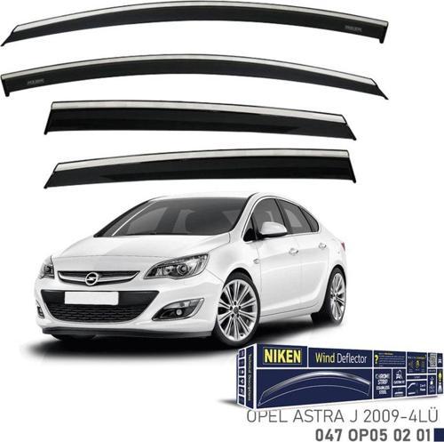 Niken Opel Uyumlu Astra J -2009 Kromlu Cam Rüzgarlığı 4Lü Parça
