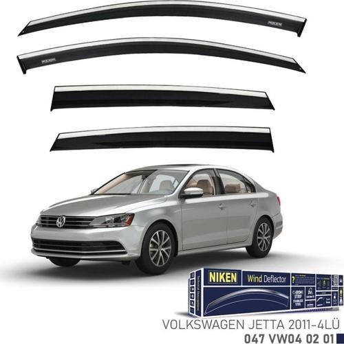 Niken Volkswagen Uyumlu Jetta -2011 Kromlu Cam Rüzgarlığı 4Lü Parça