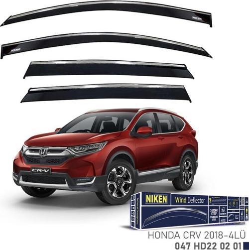 Niken Honda Uyumlu Crv -2018 Kromlu Cam Rüzgarlığı 4Lü Parça