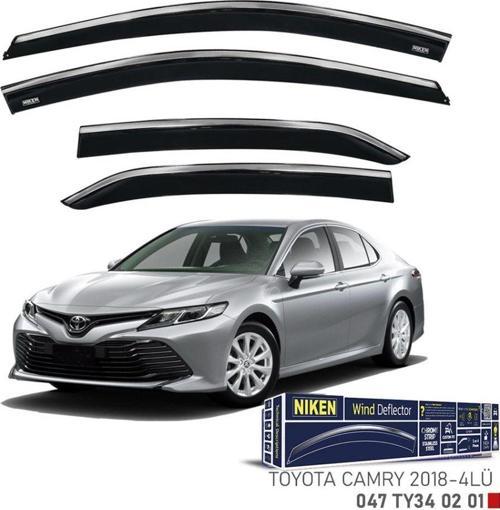 Niken Toyota Uyumlu Camry -2018 Kromlu Cam Rüzgarlığı 4Lü Parça