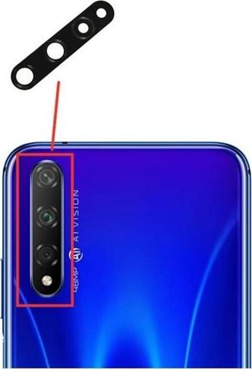Huawei Nova 5t Arka Kamera Camı Lens Yapışkanlı