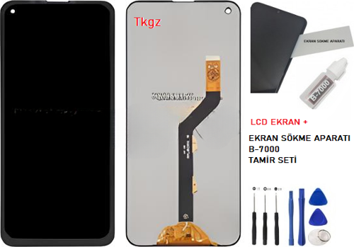 - İnfinix NOTE 7 LİTE Uyumlu Lcd Ekran Dokunmatik Orijinal + B-7000 + TAMİR SETİ