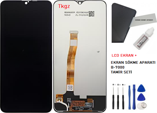- Oppo Realme 3 PRO Uyumlu Lcd Ekran Dokunmatik Orijinal + B-7000 + TAMİR SETİ