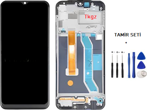 - Oppo Realme C11 Uyumlu Lcd Ekran Dokunmatik Orijinal ÇITALI + TAMİR SETİ