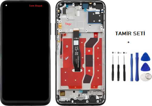 - P40 Lite Lcd Ekran Dokunmatik Orijinal Kalite ÇITALI SİYAH + TAMİR SETİ