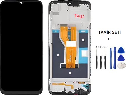 - Oppo Realme C11 - 2021- Lcd Ekran Dokunmatik -A- Kalite ÇITALI + TAMİR SETİ