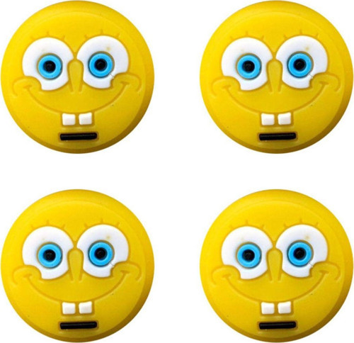 Sünger Bob Ps5/Ps4/Ps3/Xbox One/One X/One S/Series X/Series S 3D Analog Silikon Koruyucu -4 Adet