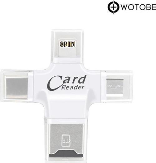 4'Ü 1 Arada Usb 3.0 Sd/Tf/Cf/Ms Uyumlu Bellek Kartı Adaptör Kart Okuyucu