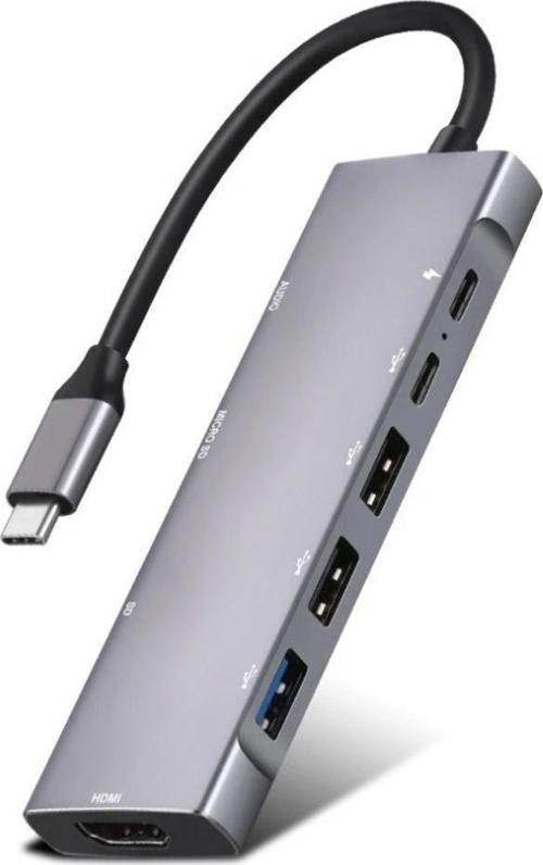 9İn1 Macbook Matebook Usb 3.0 Kart Okuyucu Hdmi 4K@30Hz Type-C Çevirici