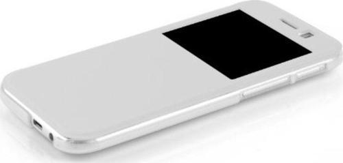 Htc One M8 Pencereli Ve Uyku Modlu Flip Cover - Beyaz