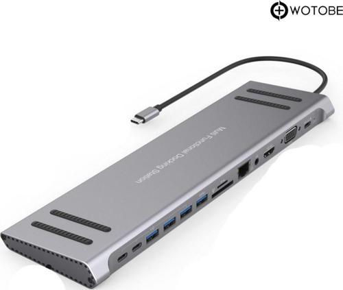 Pc Macbook 14'Ü 1 Arada Type-C Multifonksiyonel Dönüştürücü Hub