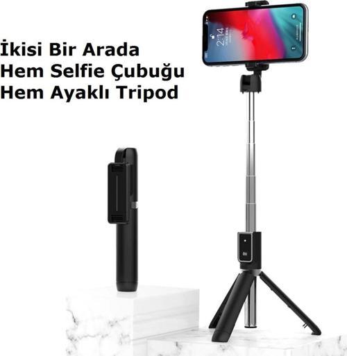 P50 Bluetooth Tripod Selfie Çubuğu-Beyaz