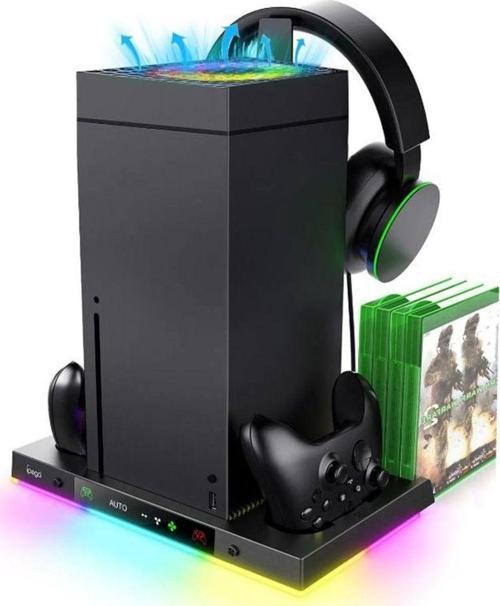 Xbox Series X Smart 8İn1 Rgb Işıklı Soğutucu Fanlı Şarj Standı