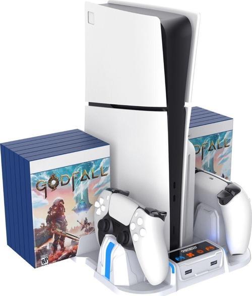 Gp-521 Ps5 Slim Disk/Ps5 Slim Dijital Uyumlu Multifonksiyonel Soğutucu Fan Şarj Stand