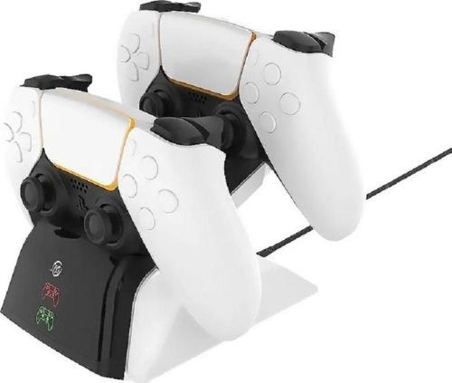 PS5 (DualSense / Slim / Pro) Uyumlu Gamepad Hızlı Şarj İstasyonu – AC Adaptörlü Çift Kollu Şarj Ünitesi