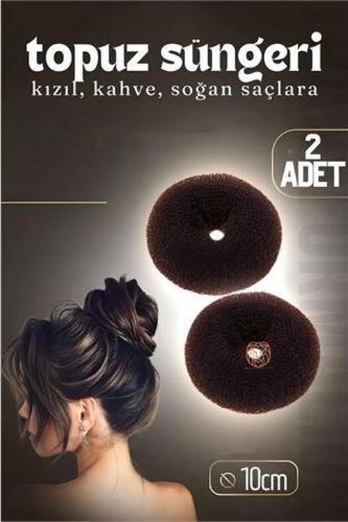 Kahve Saç Topuz Süngeri 2 ADET 10 CM Çap 4 cm Kalınlık
