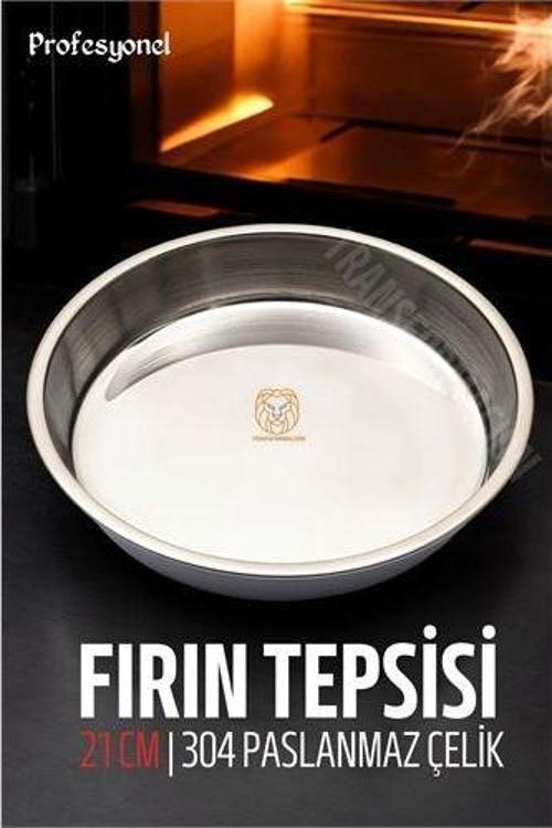 Çelik Fırın Tepsisi 21 cm 304 Paslanmaz Çelik