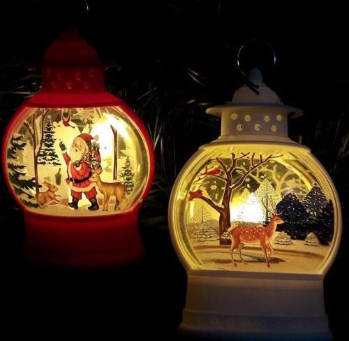 YILBAŞI NOEL GEMİCİ FENERİ LED IŞIKLI FENER DEKOR MASA LAMBASI YILBAŞI HEDİYELERİ NOEL BABA GEYİK FİGÜRLÜ LAMBA