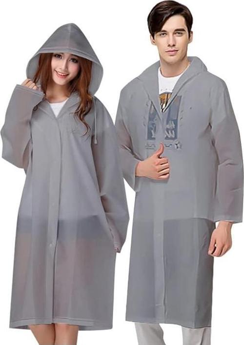 1 ADET 1.KALİTE GRİ YAĞMURLUK VIP UNISEX RAIN COAT ŞAPKALI ÇITÇITLI YAĞMURLUK GRİ OUTDOOR YAĞMURLUK