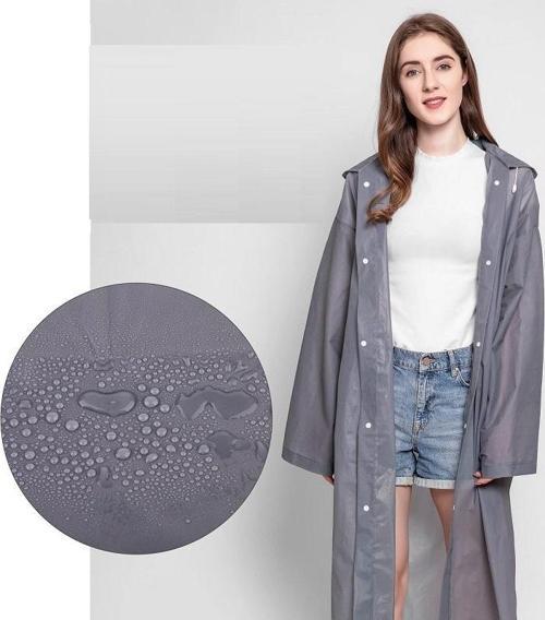 5 ADET 1.KALİTE ŞAPKALI ÇITÇITLI YAĞMURLUK GRİ YAĞMURLUK GRİ OUTDOOR YAĞMURLUK VIP UNISEX RAIN COAT