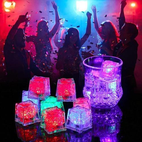 12 ADET LED IŞIKLI BUZ KÜPÜ LED LİGHT ICE CUBE RENKLİ LED IŞIKLI VIP KALİTE BUZ KÜPÜ CLUB IŞIKLARI