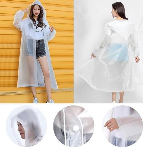 10 ADET OUTDOOR YAĞMURLUK VIP UNISEX RAIN COAT 1.KALİTE ŞAPKALI ÇITÇITLI YAĞMURLUK BEYAZ YAĞMURLUK