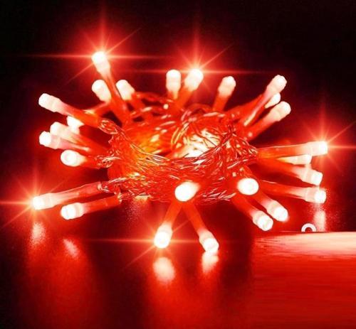 13 METRE KIRMIZI ULTRA CANLI NET IŞIK KIRMIZI LED IŞIK SABİT YANAR 220 V FİŞLİ YILBAŞI AĞACI IŞIĞI