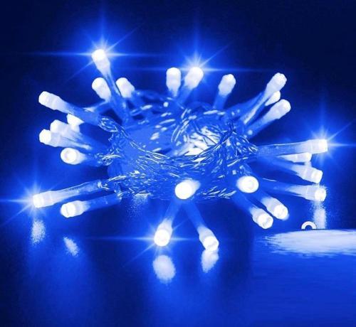 13 METRE MAVİ ULTRA CANLI NET IŞIK MAVİ LED IŞIK SABİT YANAR MAVİ FİŞLİ 220 VOLT YILBAŞI AĞACI IŞIĞI