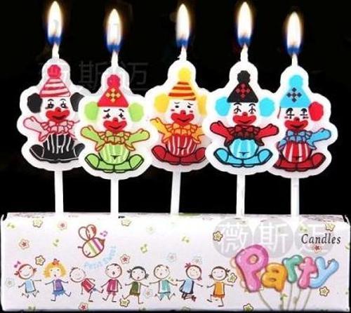 CLOWN BIRTHDAY CANDLE VIP KALİTE PALYAÇOLU PASTA MUMU 5 ADET PALYAÇOLU DOĞUM GÜNÜ MUMU PALYAÇO MUM