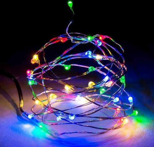 DEKOR DÜĞÜN IŞIKLARI LED RGB MİKRO PERİ LEDLİ PİLLİ RENKLİ LED IŞIK RENKLİ PİLLİ IŞIK 5 METRE RENKLİ