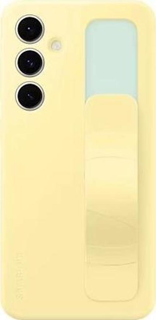 Galaxy S24 FE Kordonlu & Standlı Silikon Kılıf Sarı