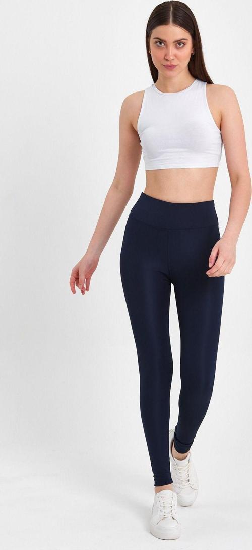 Kadın Yüksek Bel Toparlayıcı Ve Sıkılaştırıcı Lacivert Spor Tayt