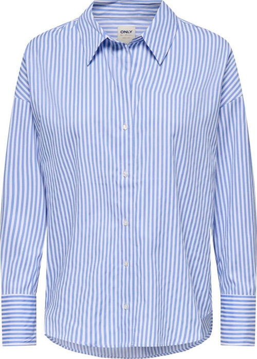 Kadın Onloregon Uzun Kollu Regular Fit Gömlek 15314330 Mavi
