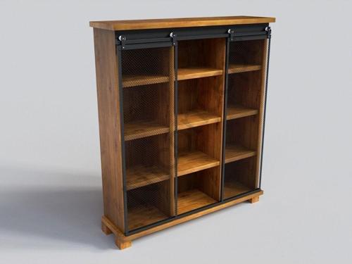 Doğal Ağaç Dolap - kitaplık ( 120 cm - h180 cm - 41 cm )