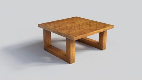 Fer Masif Ahşap Sehpa ( 100 cm - 100 cm - h44 cm )